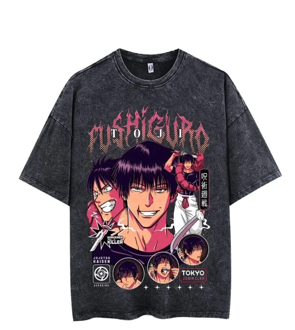 Toji Acid-washed Oversized T-Shirt
