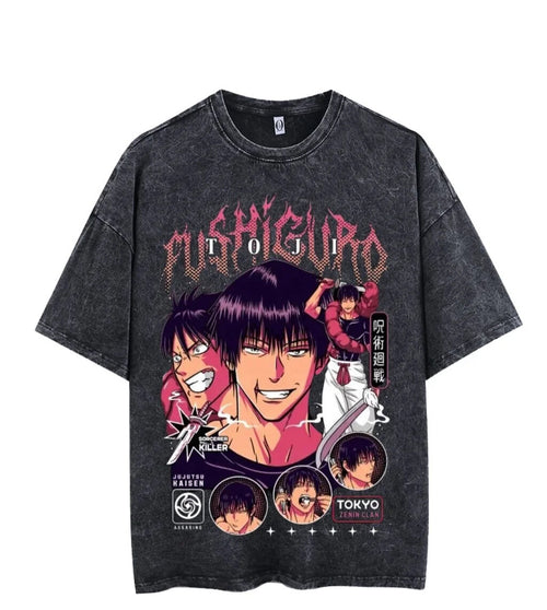 Toji Acid-washed Oversized T-Shirt