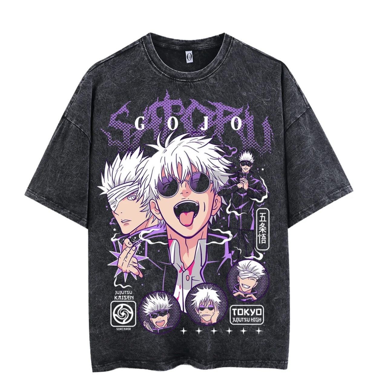 Gojo Acid-washed Oversized T-Shirt
