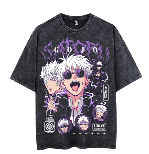 Gojo Acid-washed Oversized T-Shirt
