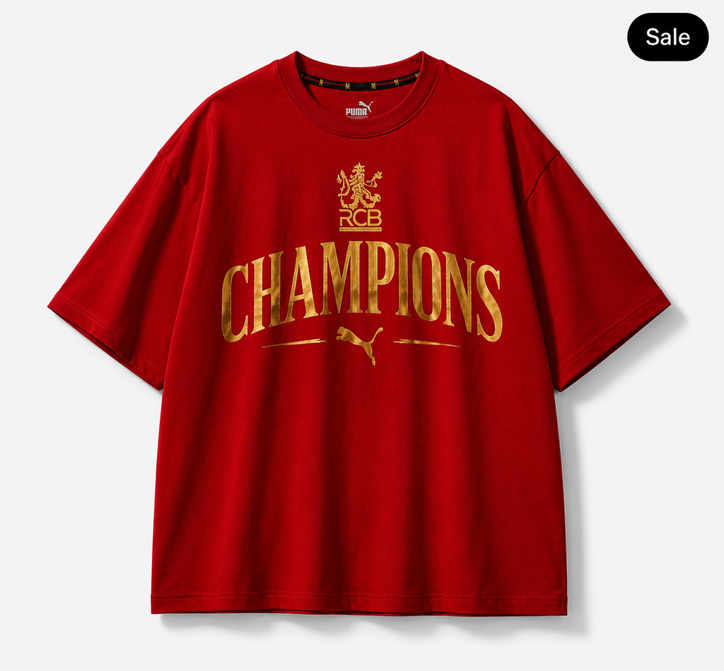 RCB Back-to-Back Champions Oversized Tee