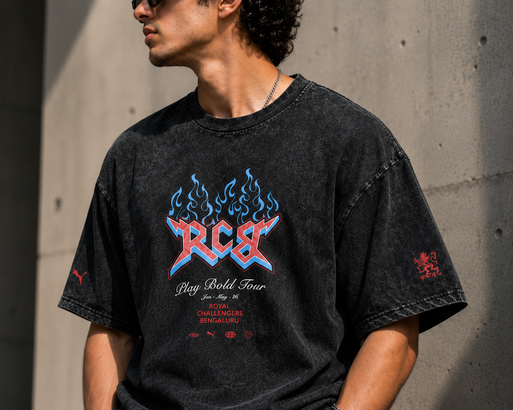 RCB 2026 Men's Printed Vintage Tee