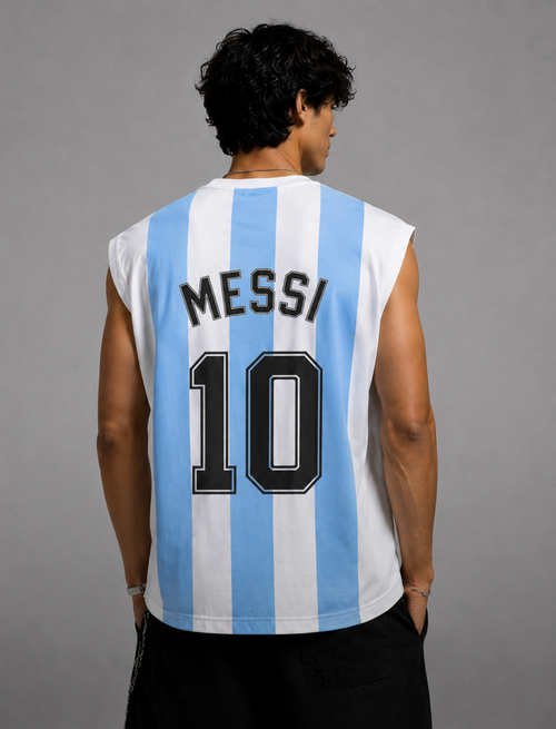Argentina Messi 10 Premium Oversized Tank Top