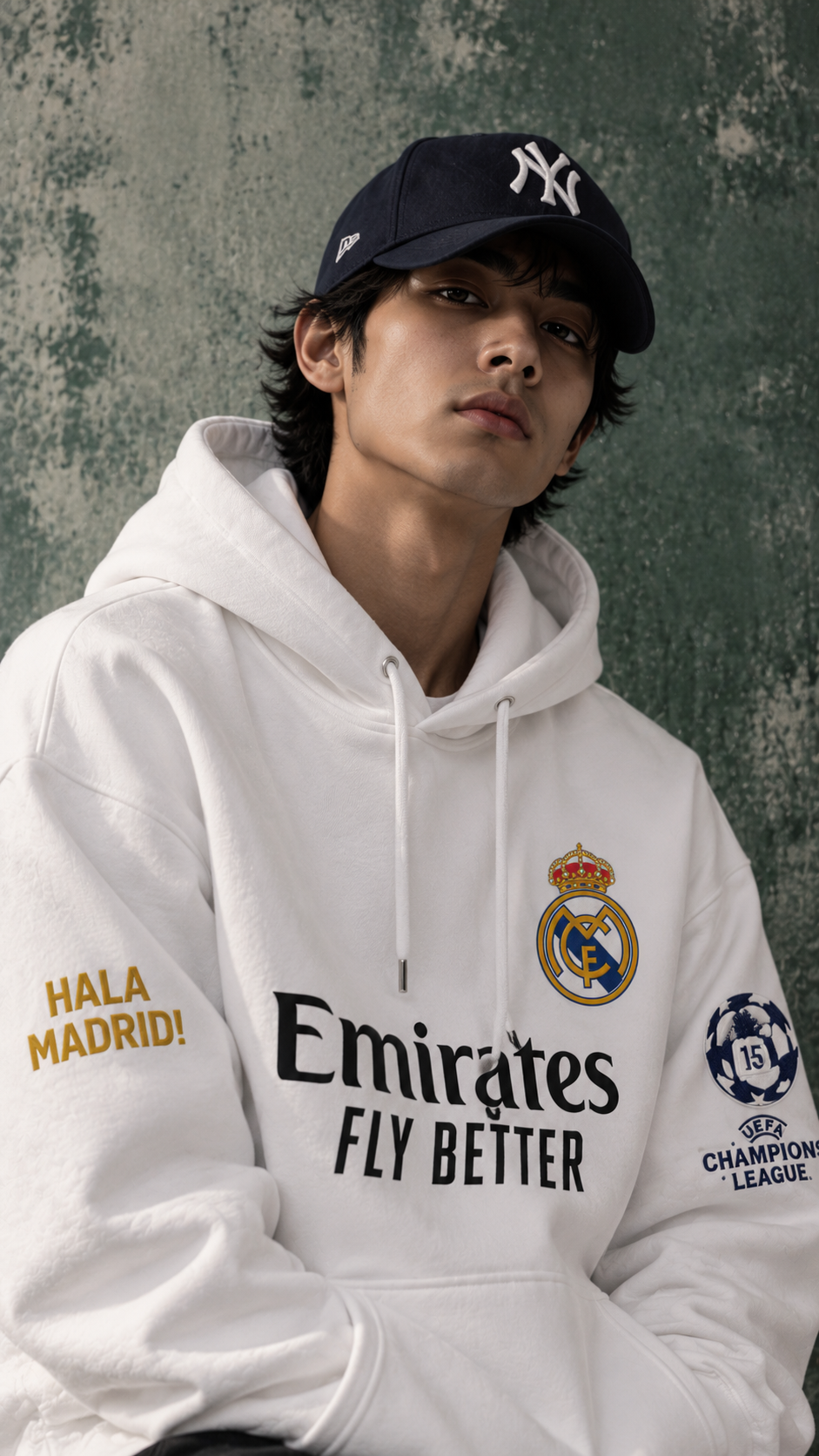 Real Madrid White Hoodie – Hala Madrid Edition