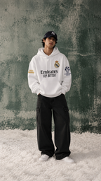 Real Madrid White Hoodie – Hala Madrid Edition