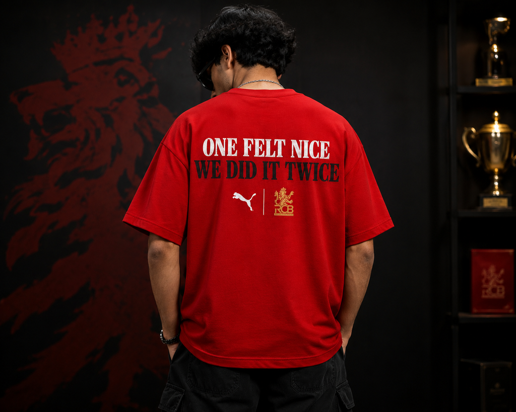 RCB Back-to-Back Champions Oversized Tee