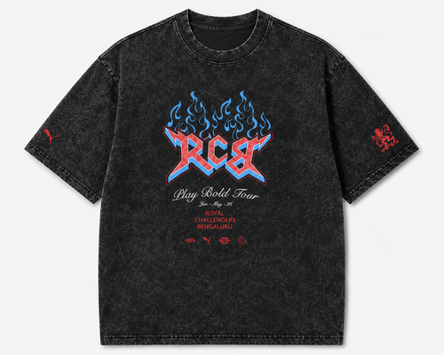 RCB 2026 Men's Printed Vintage Tee