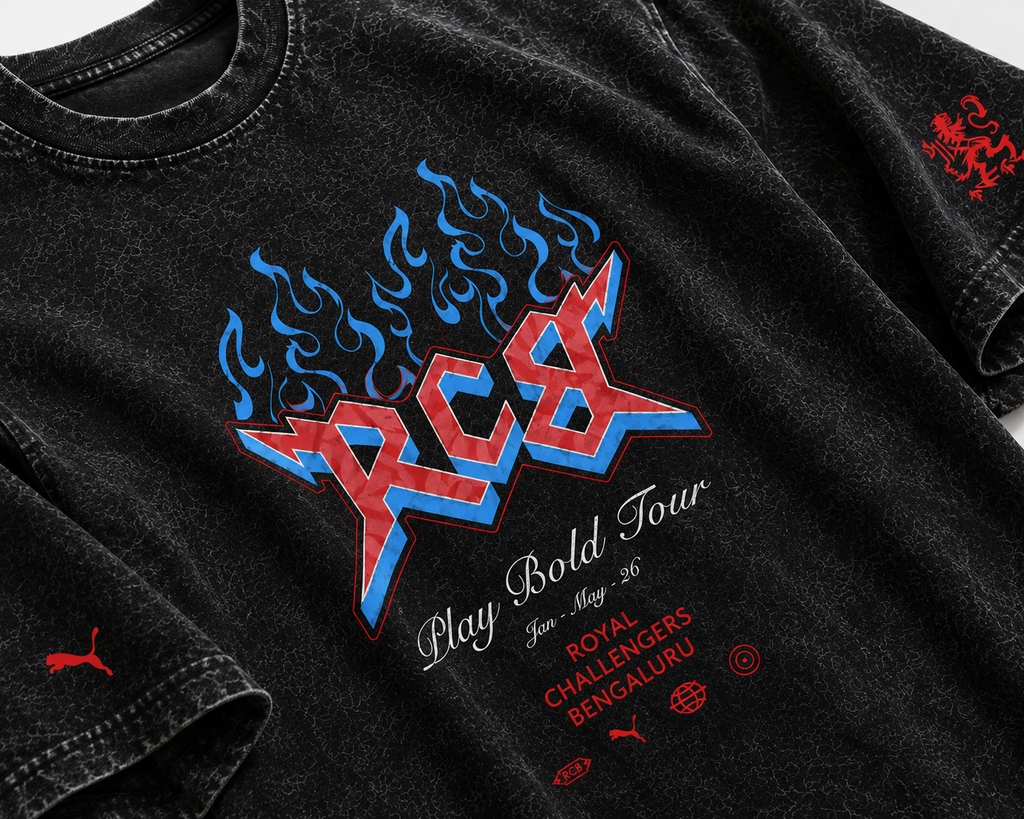 RCB 2026 Men's Printed Vintage Tee