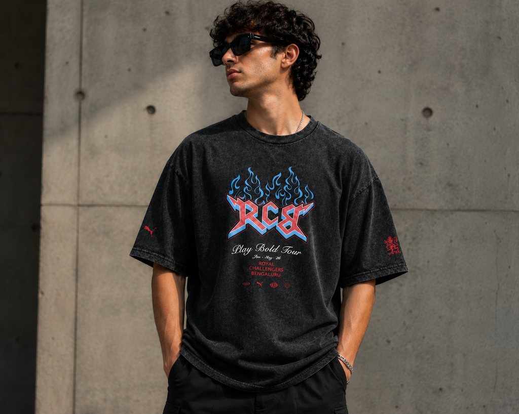 RCB 2026 Men's Printed Vintage Tee