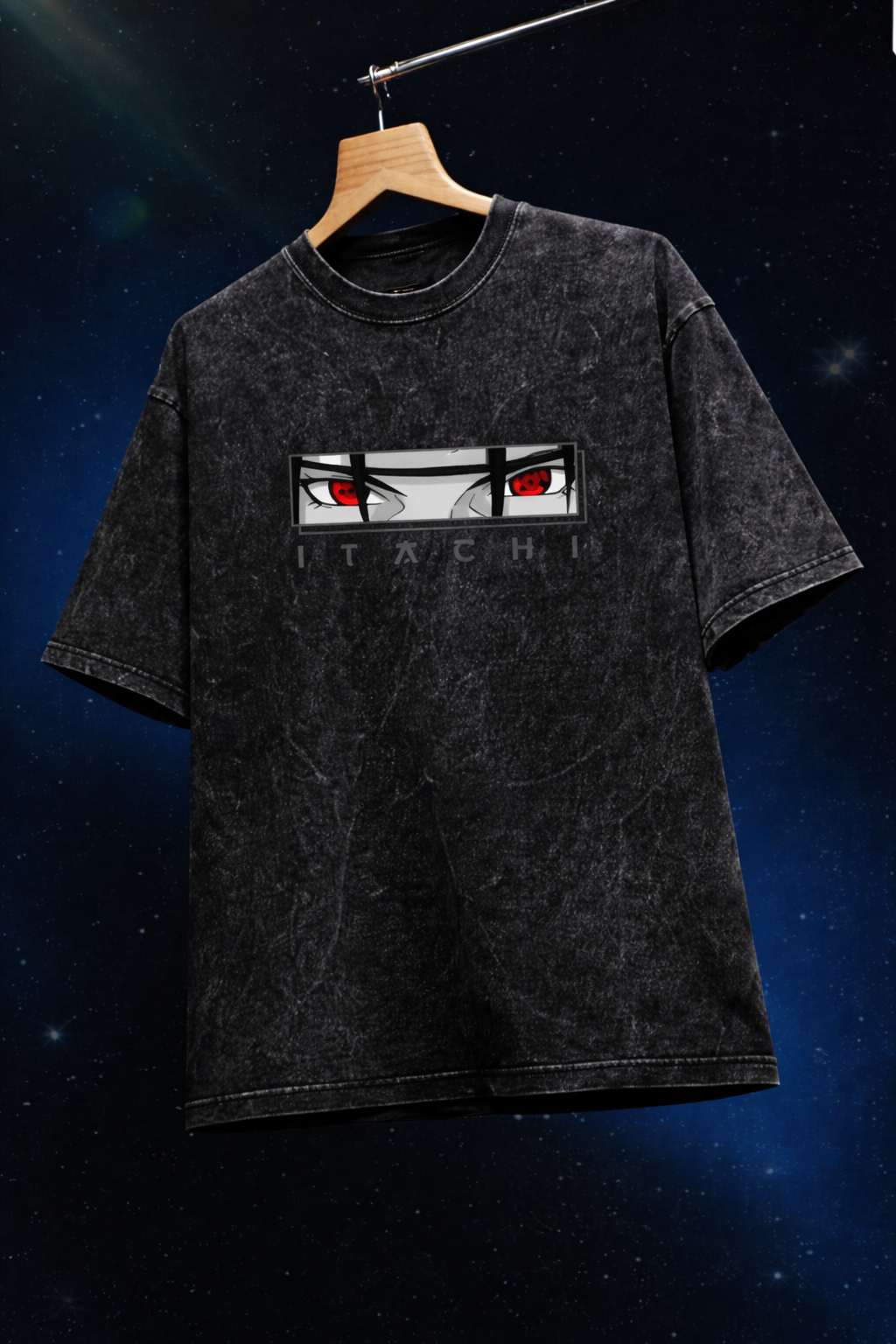 Itachi Uchiha Acid-washed Oversized T-Shirt