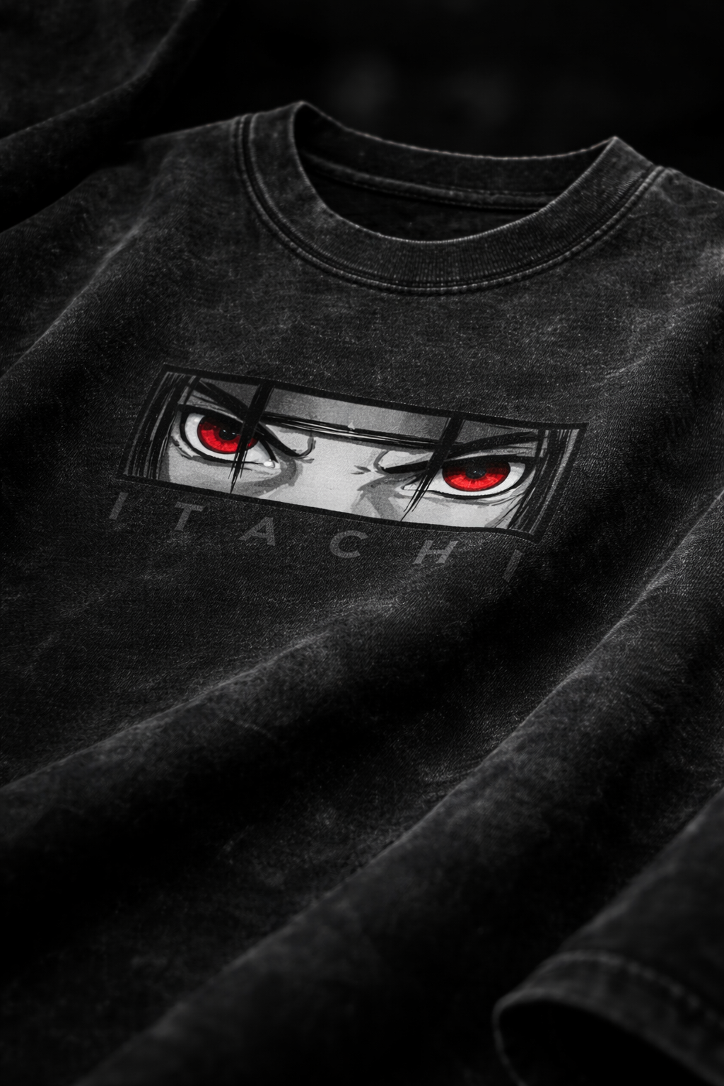 Itachi Uchiha Acid-washed Oversized T-Shirt