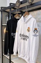 Real Madrid White Hoodie – Hala Madrid Edition