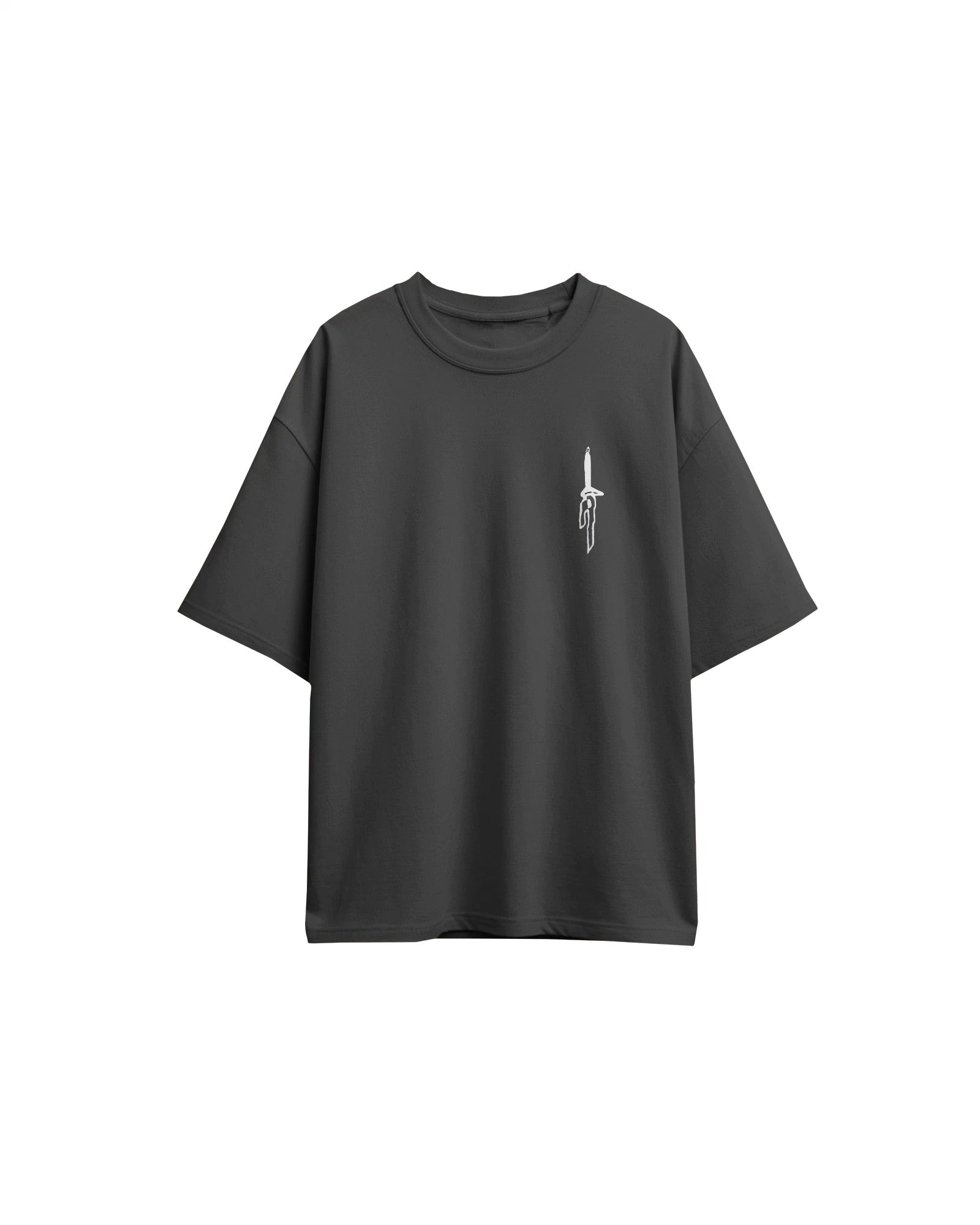 BEHIND Anime Oversized T-Shirt – Front & Back Graphic | French Terry Cotton
